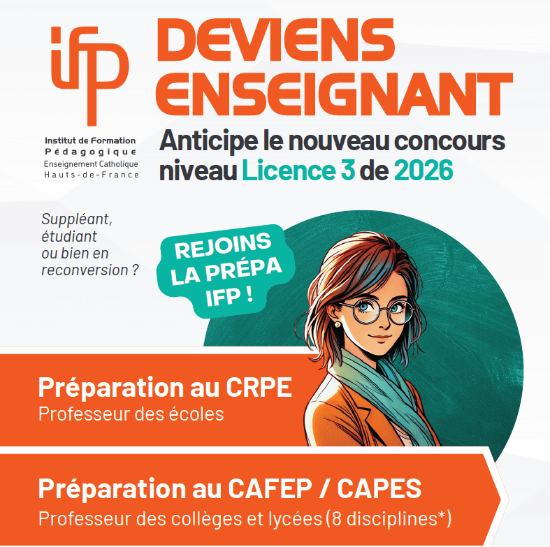 Préparation CRPE CAFEP CAPES 2026 : l’IFP Hauts-de-France t’accompagne vers la réussite